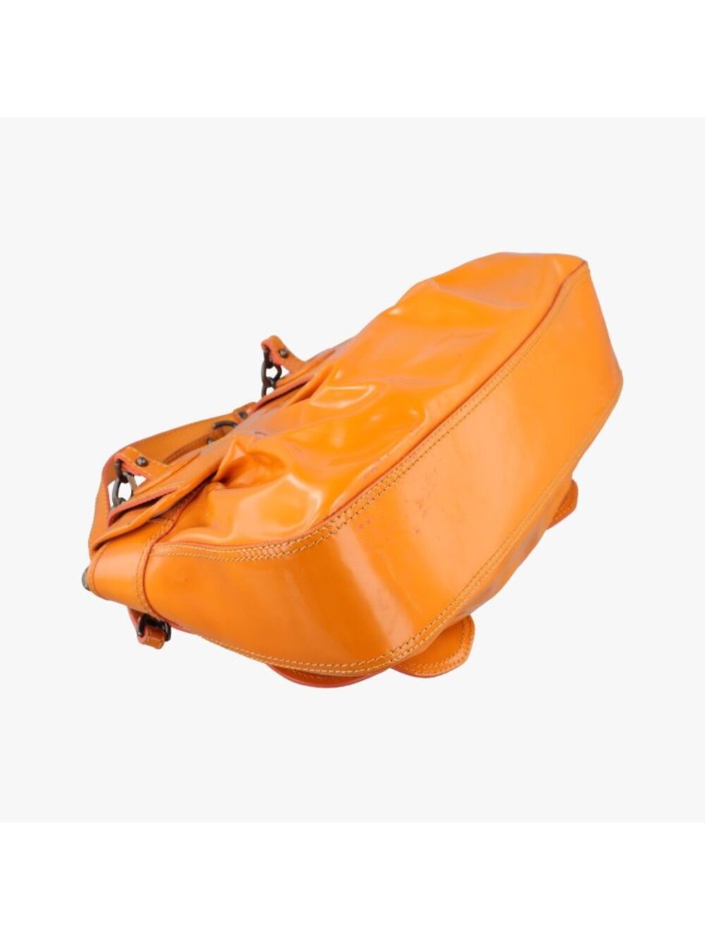 ★SOLD★ Fendi b Bag Orange Patent - Picture 7 of 15